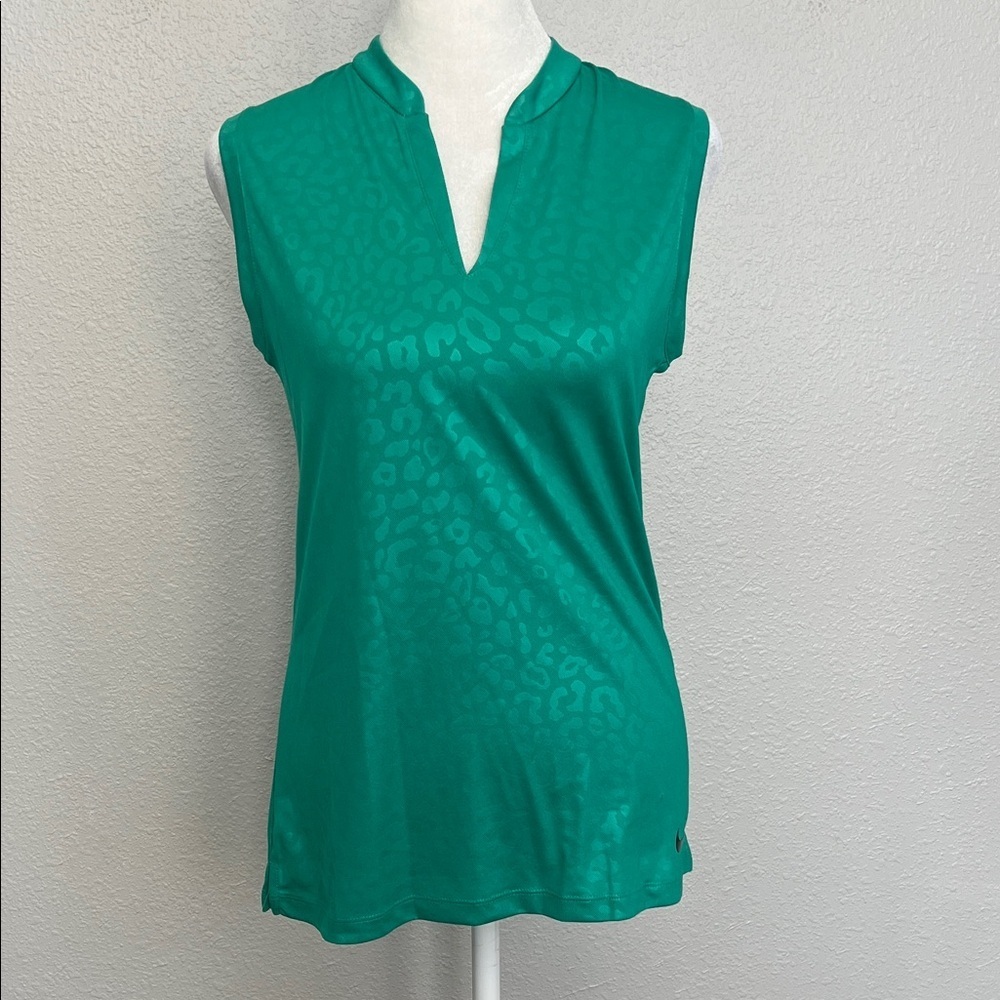 Nike Leopard Print Sleeveless Athletic Top Green Size XS NWT